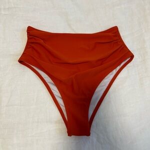 Capshe Women’s S Burnt Orange High-Waisted Bikini Bottom